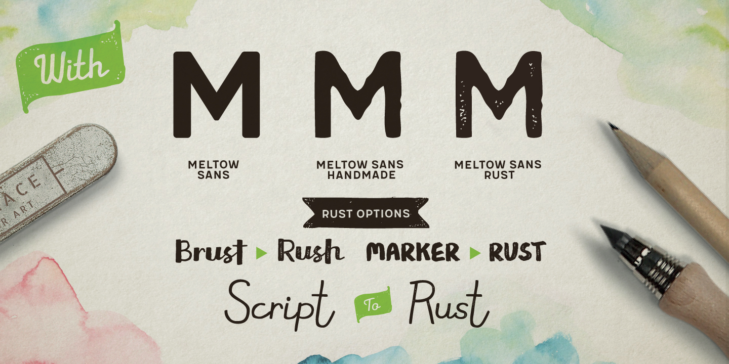 Пример шрифта Meltow Brush Rust